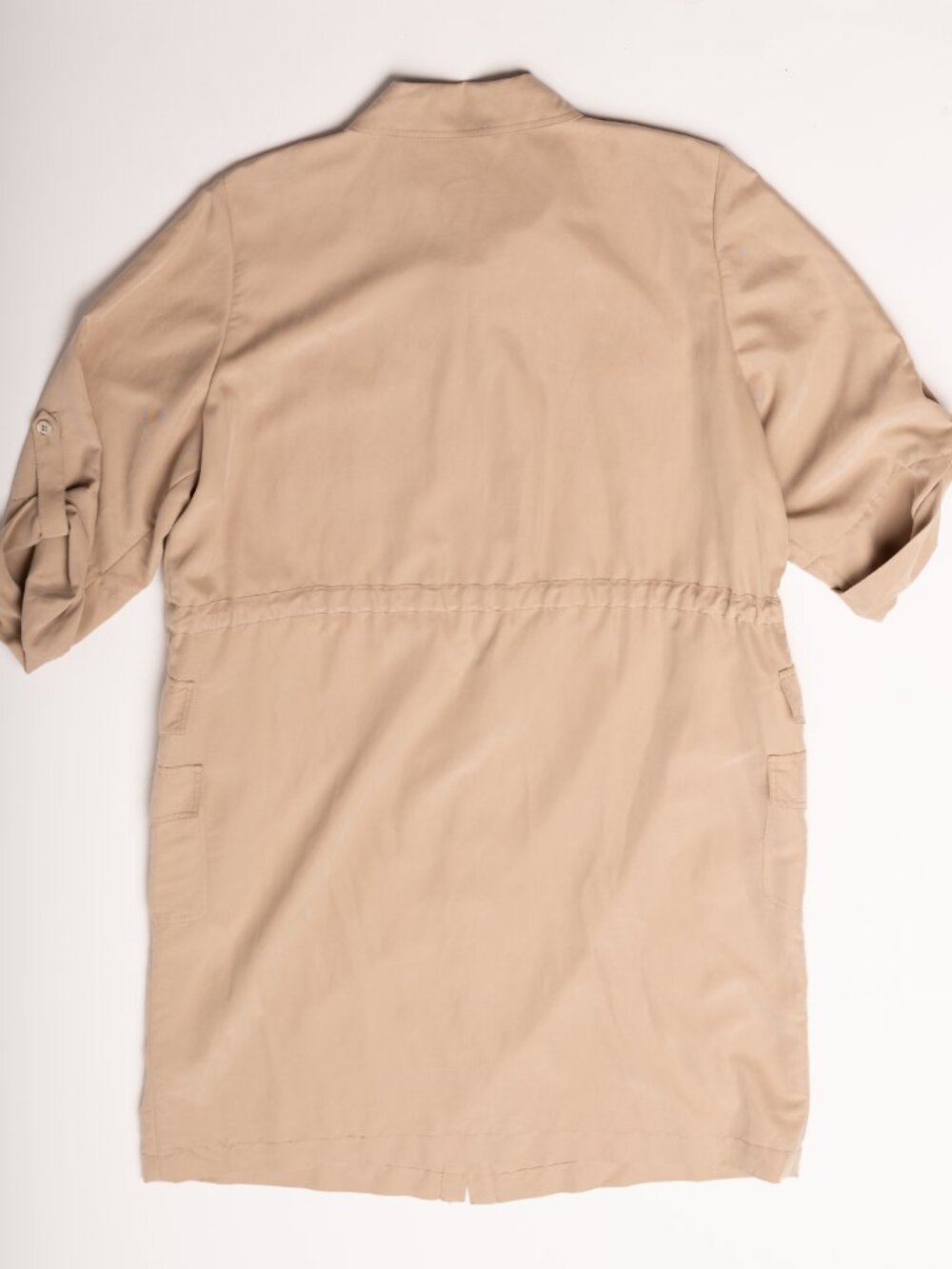 Calvin Klein Plus Size 18W Utility Shirt Dress Khaki NWT Workwear Minimalist - Picture 7 of 15